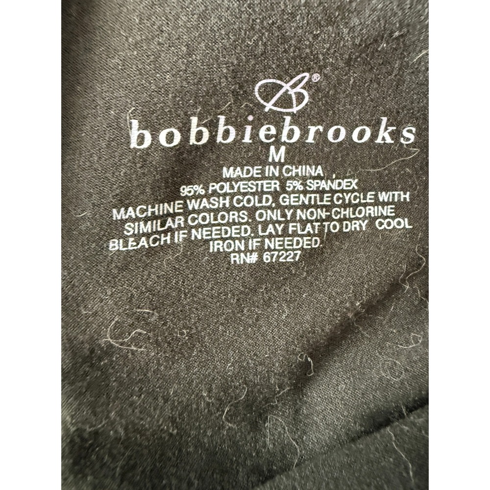 Bobbie Brooks Black High Waisted Yoga Pants Straight Leg Size Medium Athleisure - Picture 6 of 7